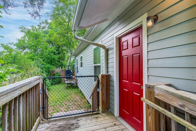 4403 2nd St, Bacliff, TX 77518 - doorway to property with a gate