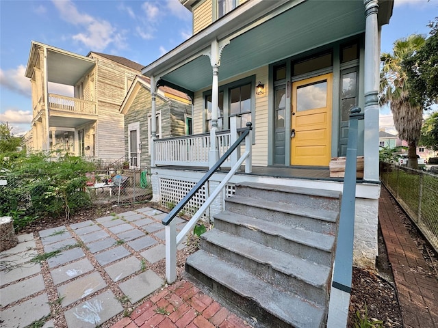 1317 Church St, Galveston, TX 77550 - property entrance with a porch