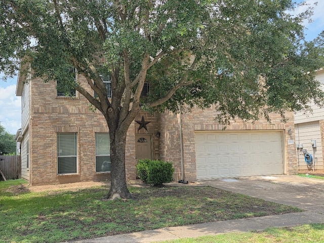 19518 Grand Colony Ct, Katy, TX 77449 - view of front facade featuring concrete driveway, an attached garage, and brick siding