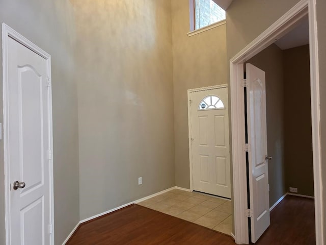 19518 Grand Colony Ct, Katy, TX 77449 - foyer featuring wood finished floors and baseboards