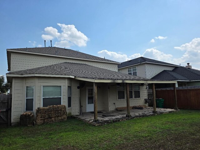 19518 Grand Colony Ct, Katy, TX 77449 - back of house with a patio area and a ceiling fan