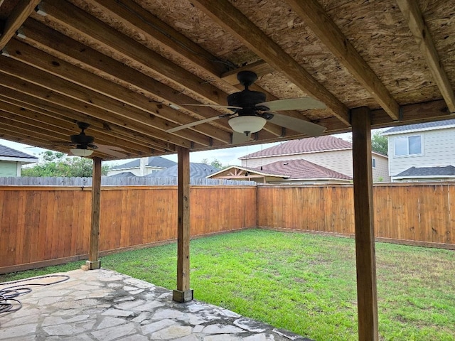 19518 Grand Colony Ct, Katy, TX 77449 - view of yard with ceiling fan and a patio