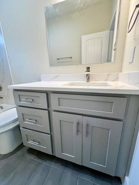 10516 Exeter St, Houston, TX 77093 - full bathroom with vanity and toilet