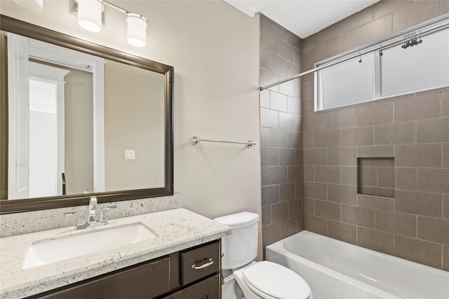 428 W 26th St, Houston, TX 77008 - bathroom with toilet, vanity, and bathing tub / shower combination