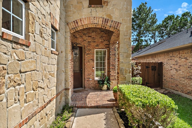 6823 Rosemont Park Ln, Katy, TX 77494 - entrance to property featuring stone siding and brick siding
