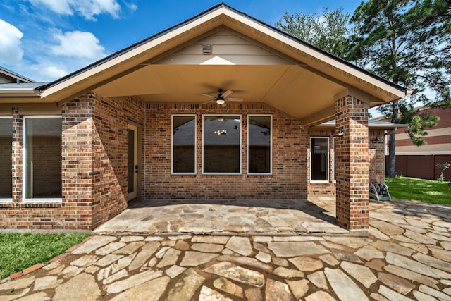 6823 Rosemont Park Ln, Katy, TX 77494 - view of patio / terrace featuring ceiling fan