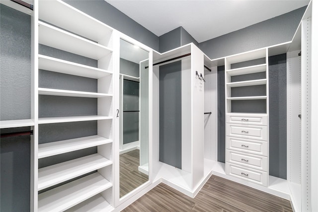 7822 Taronga Ln, Richmond, TX 77407 - spacious closet featuring dark wood finished floors