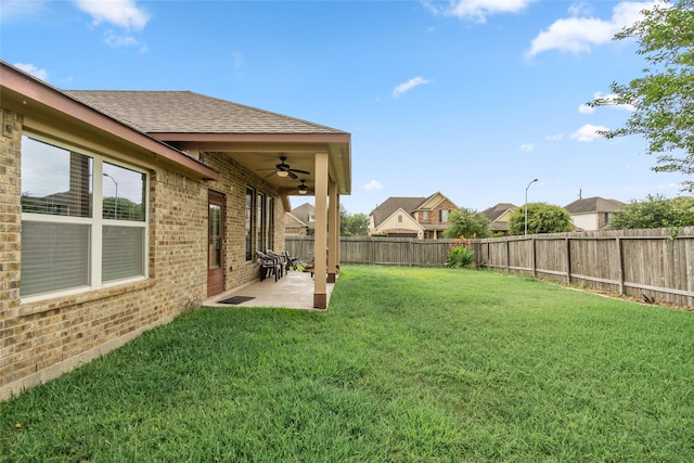 207 Lockridge Hill Ln, Richmond, TX 77469 - view of yard with a ceiling fan and a patio