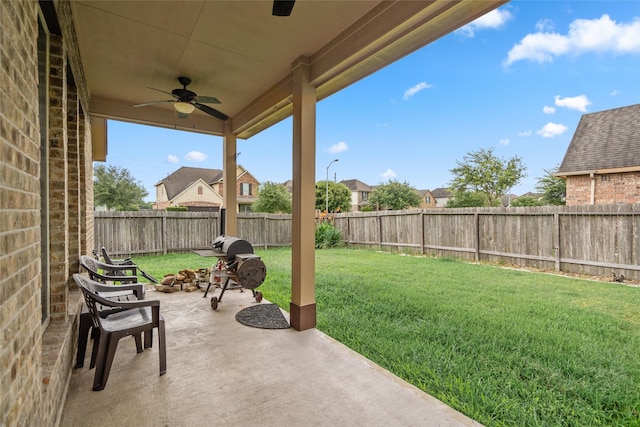 207 Lockridge Hill Ln, Richmond, TX 77469 - view of patio with a ceiling fan
