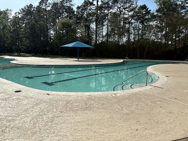 13909 Payette Arbor Ct, Conroe, TX 77384 - community pool with a patio and view of scattered trees
