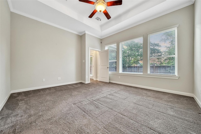 117 Saddle Dr, Houston, TX 77065 - empty room with ceiling fan, carpet, baseboards, and crown molding