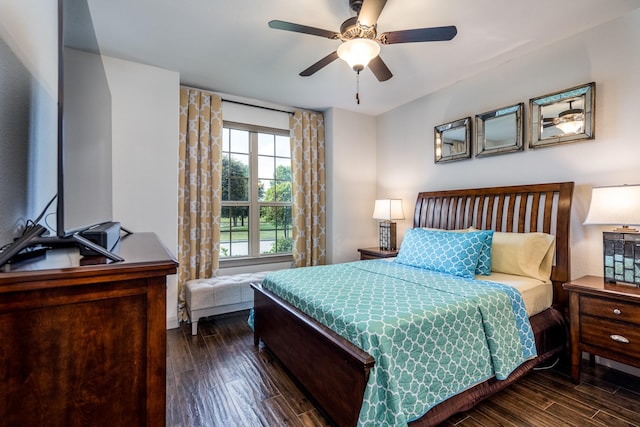 18815 Ellis Bend Dr, Cypress, TX 77433 - bedroom with wood finished floors and a ceiling fan