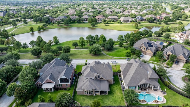 18815 Ellis Bend Dr, Cypress, TX 77433 - aerial perspective of suburban area featuring a large body of water and a pool area