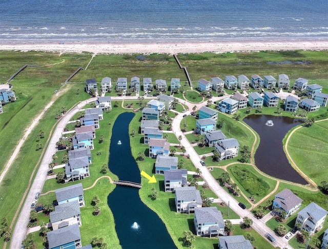 4123 King Rail Cir, Galveston, TX 77554 - view of property location featuring expansive beach and nearby suburban area