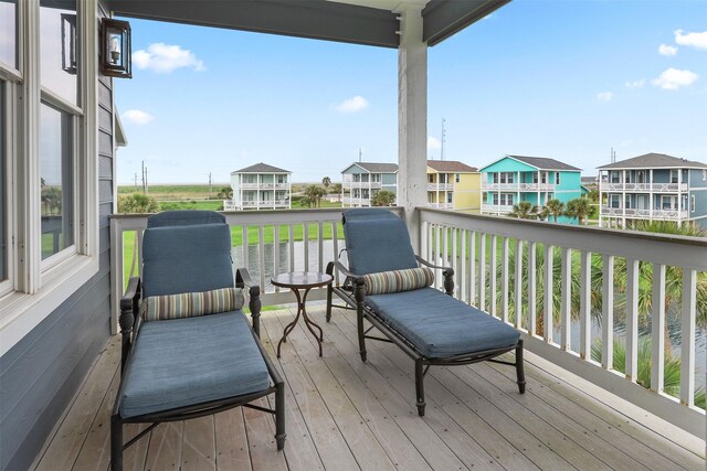 4123 King Rail Cir, Galveston, TX 77554 - deck with a residential view