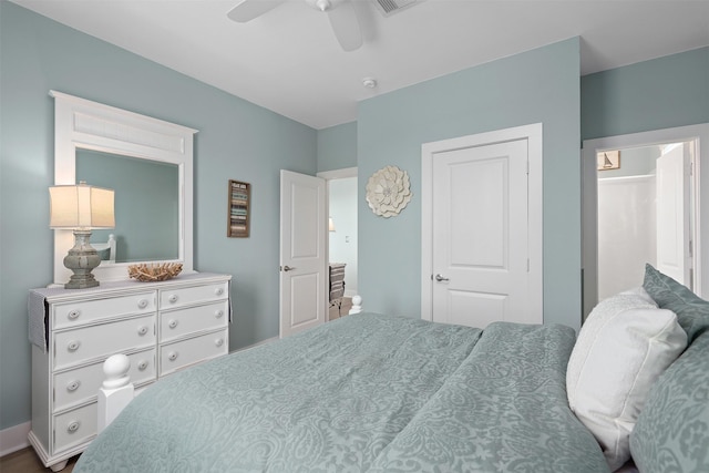 4123 King Rail Cir, Galveston, TX 77554 - bedroom featuring a ceiling fan