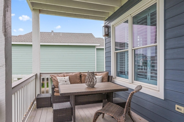 4123 King Rail Cir, Galveston, TX 77554 - view of wooden deck