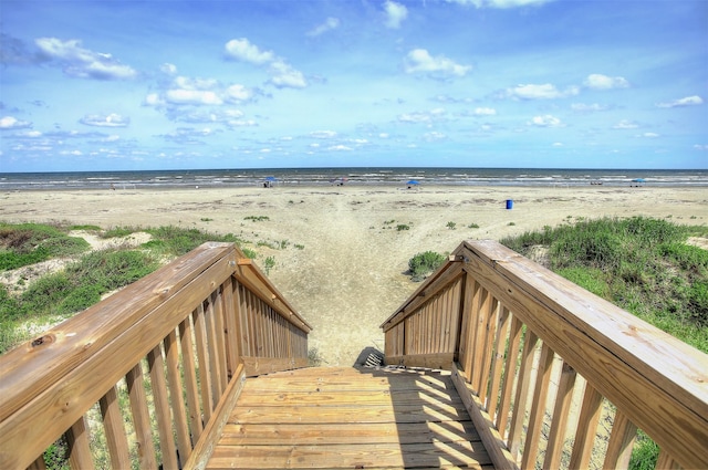 4123 King Rail Cir, Galveston, TX 77554 - water view featuring nearby beach