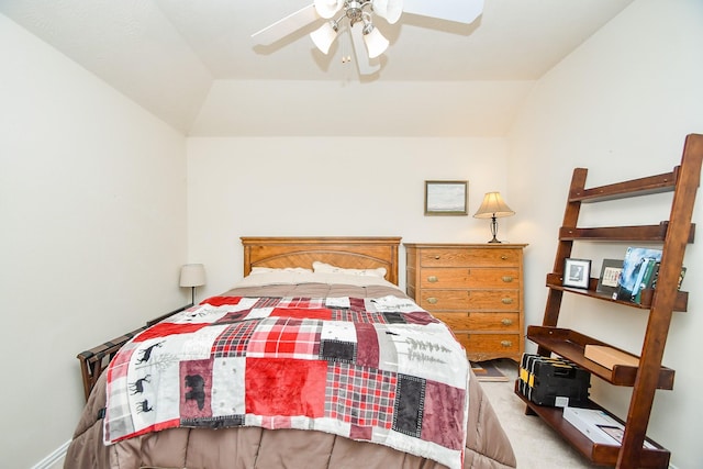 2818 Lakecrest Forest Dr, Katy, TX 77493 - bedroom featuring vaulted ceiling, ceiling fan, and wood finished floors