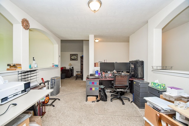 2818 Lakecrest Forest Dr, Katy, TX 77493 - carpeted office space featuring arched walkways