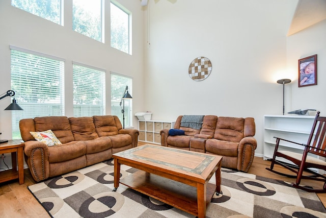 2818 Lakecrest Forest Dr, Katy, TX 77493 - living room with a towering ceiling and light wood-style flooring