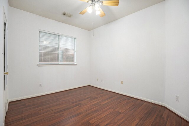 312 Cedar Branch Dr, League City, TX 77573 - empty room with dark wood-type flooring and a ceiling fan