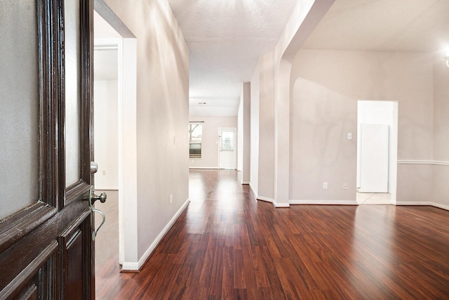 312 Cedar Branch Dr, League City, TX 77573 - foyer entrance featuring dark wood finished floors and baseboards
