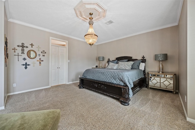 5902 Cardinal Creek Way, Kingwood, TX 77345 - carpeted bedroom featuring crown molding and baseboards