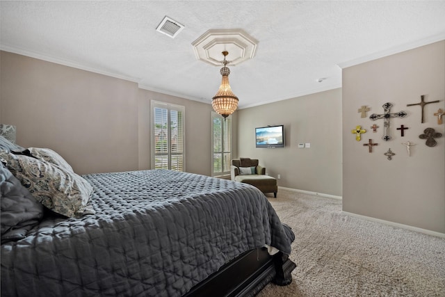 5902 Cardinal Creek Way, Kingwood, TX 77345 - carpeted bedroom featuring ornamental molding and baseboards