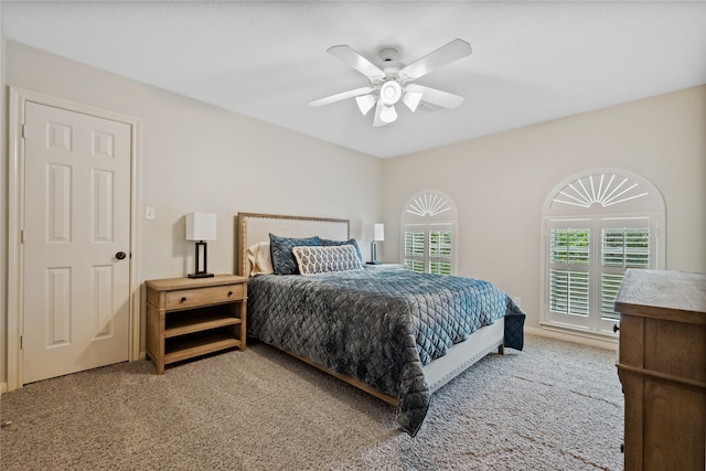 5902 Cardinal Creek Way, Kingwood, TX 77345 - bedroom featuring carpet floors and ceiling fan