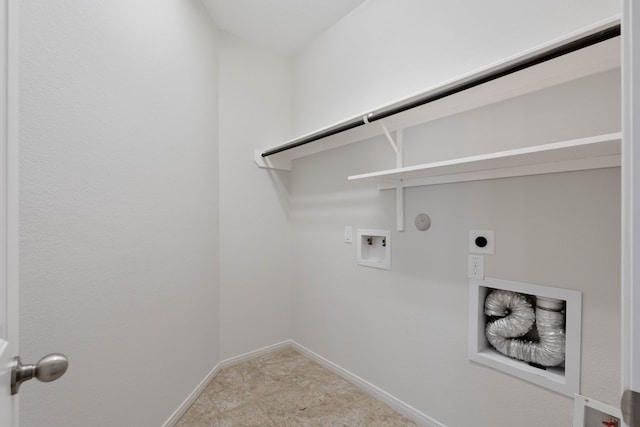 253 Dove Meadow Dr, Conroe, TX 77384 - washroom with electric dryer hookup, gas dryer hookup, hookup for a washing machine, and baseboards