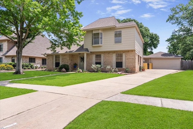 2639 Valley Field Dr, Sugar Land, TX 77479 - view of front of house featuring brick siding and a detached garage