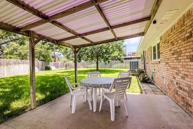 2510 Cypress Dr, Galveston, TX 77551 - view of patio with outdoor dining space