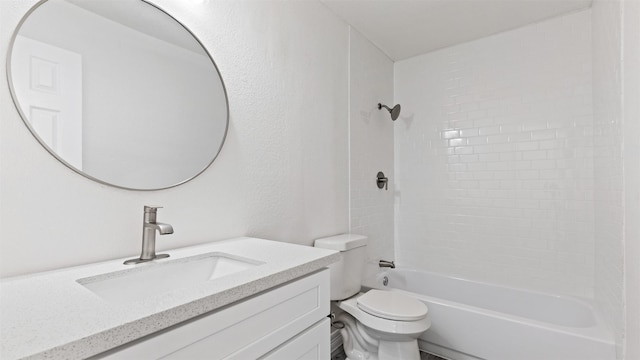 24006 Scrivener Ln, Katy, TX 77493 - full bath featuring vanity, toilet, and shower / bathtub combination