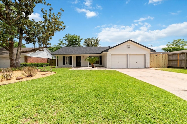 9643 Meadowcroft Dr, Houston, TX 77063 - ranch-style home with an attached garage, driveway, and brick siding