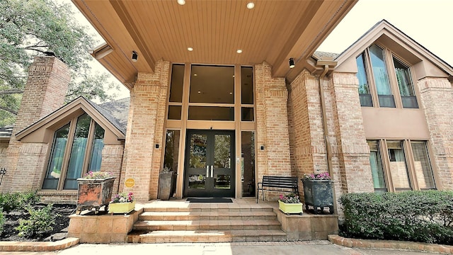 19823 Sunbridge Ln, Houston, TX 77094 - entrance to property featuring french doors and brick siding