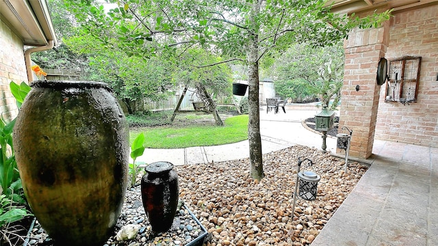 19823 Sunbridge Ln, Houston, TX 77094 - fenced backyard with a patio area