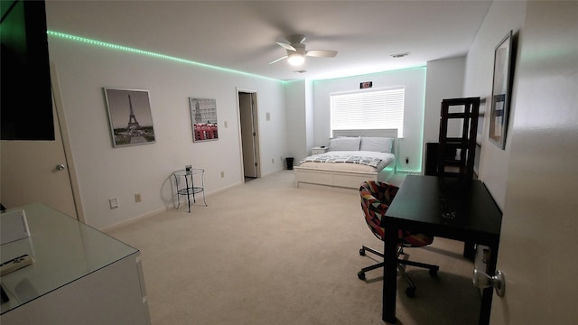 19823 Sunbridge Ln, Houston, TX 77094 - carpeted bedroom with a ceiling fan