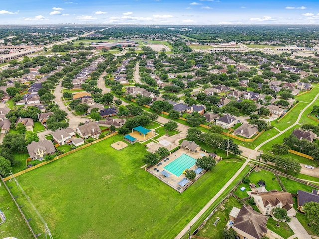 17823 Scenic Oaks Dr, Richmond, TX 77407 - bird's eye view of a pool area