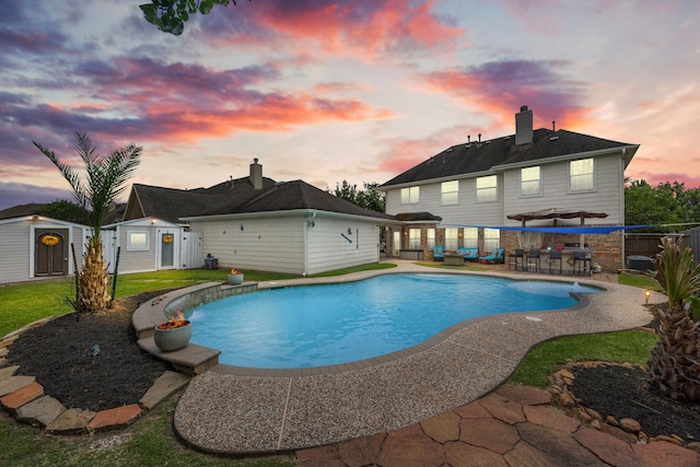 18614 Spring Heather Ct, Spring, TX 77379 - view of swimming pool featuring a patio area
