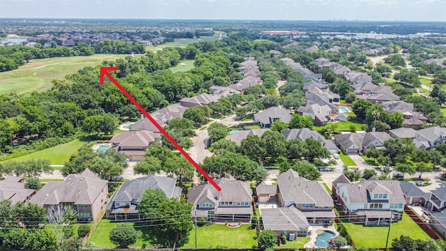 7319 Fair Meadow Ln, Katy, TX 77494 - aerial perspective of suburban area featuring a golf course