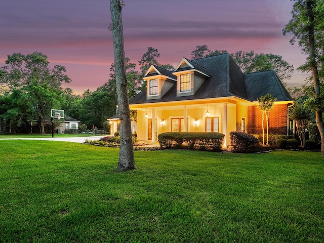 9810 Clubhouse Cir, Magnolia, TX 77354 - new england style home featuring a yard and driveway