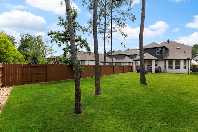 221 Sky Top Dr, Montgomery, TX 77316 - view of yard with central AC and a residential view