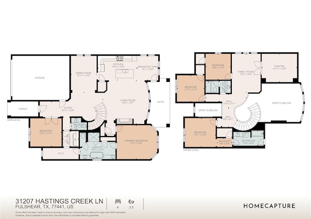 31207 Hastings Creek Ln, Fulshear, TX 77441 - property floor plan