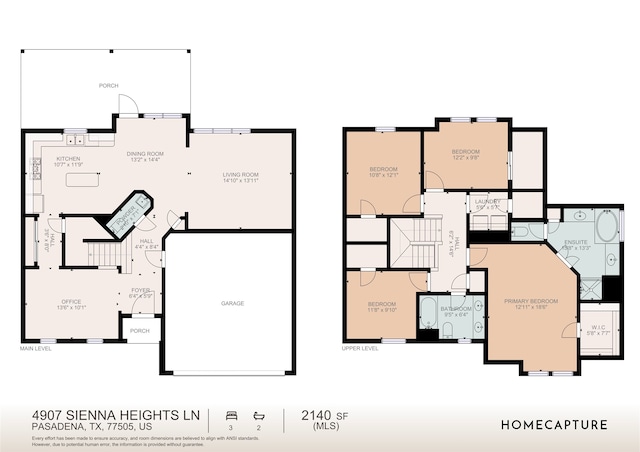 4907 Sienna Heights Ln, Pasadena, TX 77505 - home floor plan
