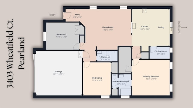 3403 Wheatfield Ct, Pearland, TX 77581 - property floor plan