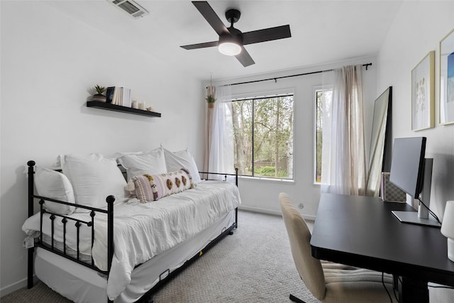 137 Litchfield Ln, Houston, TX 77024 - carpeted bedroom featuring baseboards and ceiling fan