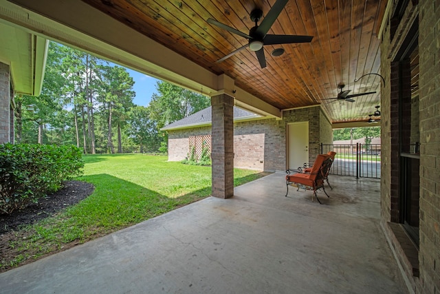 261 Ridge Lake Dr, Montgomery, TX 77316 - view of patio / terrace featuring a ceiling fan