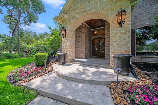 261 Ridge Lake Dr, Montgomery, TX 77316 - entrance to property with stone siding and brick siding