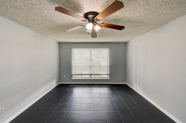 250 El Dorado Blvd Unit 103, Houston, TX 77598 - spare room featuring a textured ceiling, tile patterned flooring, ceiling fan, and a textured wall